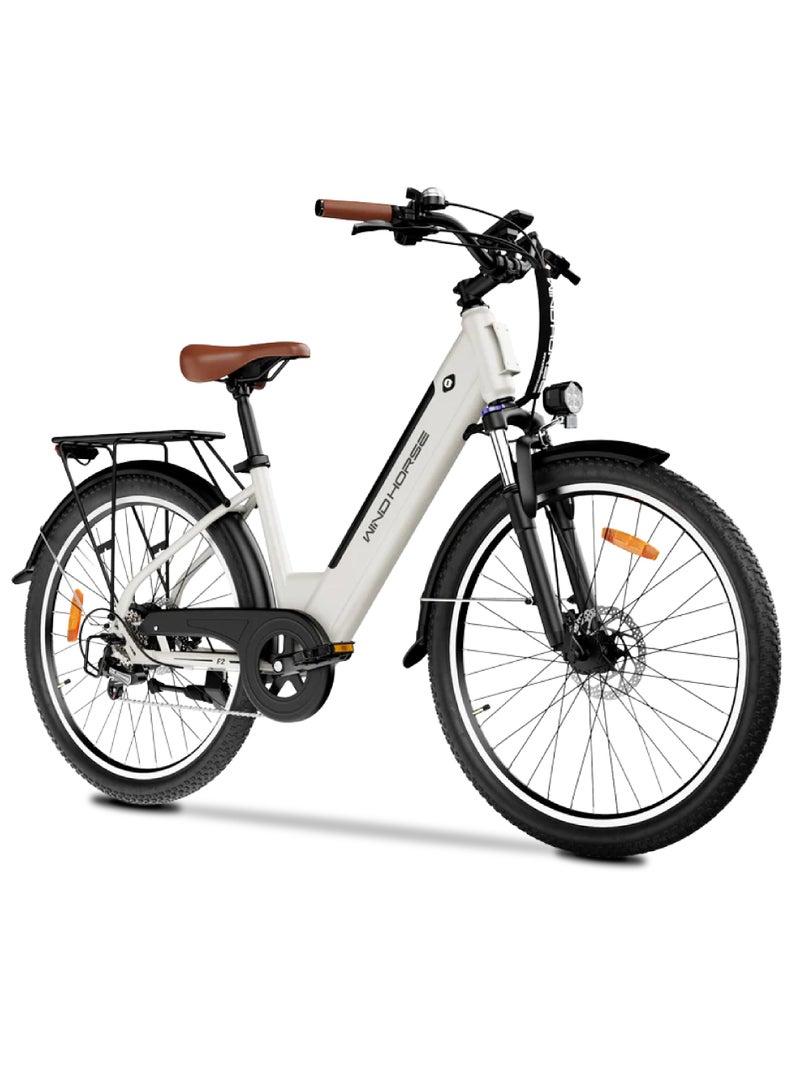 ويندهورس دراجة ويندهورس F2 الكهربائية للبالغين – محرك 350 واط، بطارية قابلة للإزالة، مدى يصل إلى 80 كم، ناقل حركة شيمانو 7 سرعات، إطارات 26 بوصة، فرامل قرصية مزدوجة، 3 أوضاع قيادة - Image 2